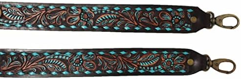 CHALLENGER Western Antique Tooled Leather Replacement Shoulder Strap for Bags Purse Duffle 115FKStrap - Image 2