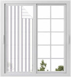 Window Privacy Film Frosted, Purple Stripes Static Cling Door Window Covering, Farmhouse Lines Modern Geometric Minimalist UV Blocking Windows Film for Office, Hotel, Bedroom, 29.5 x 78.7 Inches by Unknown