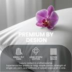 Pizuna 100% Cotton Queen Sheet Set 600 Thread Count New Ivory - Image 3