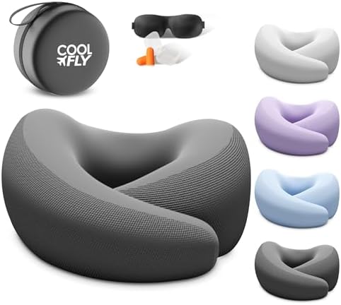 Cool Fly Airplane Travel Pillow Set. Fashion Chic Memory Foam Neck Pillow - Image 4