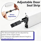 Hotel Room Door Sweep Seal, Automatic Lowering Privacy Light Control - Image 5