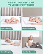 Thin Pillow 2.75" Memory Foam Ultra Slim Pillow for Stomach and Back Sleepers Soft Yet Supportive Flat Stomach Sleeper Pillows - Image 4