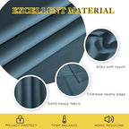 NICETOWN Patio Door Curtain Sound Blocking, Bedroom Privacy Room Divider Curtain, Thermal Insulated Blackout Closet Sliding Door Shade (1 Panel, 100" Wide x 120" Long, Smoky Blue) - Image 2