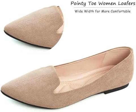 SAILING LU Women's Pointy Toe Ballets Flats PU Leather - Image 3