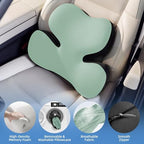 BEBAS Ergonomic Memory Foam Lumbar Support Pillow for Car, Green - Image 4