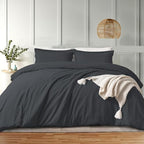 IR Imperial Rooms Bulk (10 Pack) Twin Size Duvet Cover (68 x 90) Inches with 1 Pillow Shams - Wholesale for Hotels, Airbnbs, Guest Bedroom Microfiber Button Closure Duvet Covers Bed Set (Charcoal) - Image 3