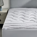 SLEEP ZONE Cooling Mattress Topper Twin XL for College Dorm, Premium Zoned Quilted Mattress Pad, Fitted Mattress Protector Cover Washable, Deep Pocket 8-21 inch, Silver Grey, Twin XL by SLEEPZONELIFE