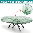 Dining Table Protector Pad, Plaid Pattern Printed on Oval Plastic Table Cover, for Parties & Celebrations Holiday Dinners, Fits for 52" x 70" Oval Tables - Image 2