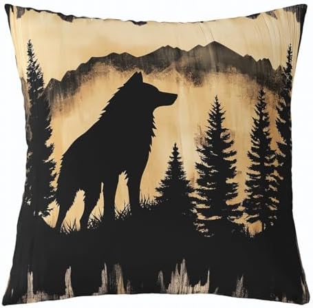 Feelyou Bear Rustic Throw Pillow Covers 20" x 20" - Image 2
