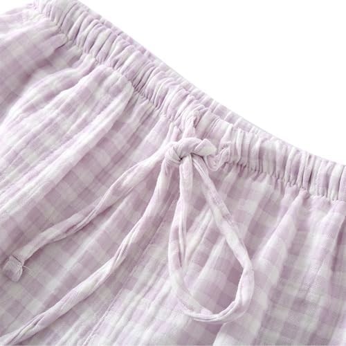 STMAHER 2 Pack Women's Cotton Pajama Bottoms Lightweight Sleep & Lounge Pants Plaid Sleepwear Long Pj Pants - Image 2
