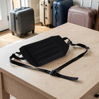 2 Sets Adjustable Wheelchair Footrest Hammock with Bag, Black - Image 5