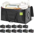 Heavy Duty Moving Bags Extra Large, Premium Storage Bags with Durable Zippers, Reinforced Handles, Moving Supplies for Clothes, Bedding, College Dorm Essentials, 12 Pack Black by Unknown