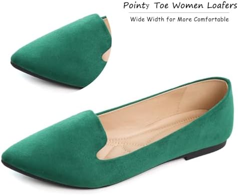 SAILING LU Women's Pointy Toe Ballets Flats PU Leather - Image 3