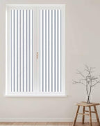 Window Privacy Film Frosted, Navy Blue Striped Reusable Static Cling Window Tints, Modern Vertical Stripes Minimalist Heat Control Windows Films for Offices, Balcony, 29.5 x 118 Inches - Image 2