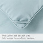 COHOME Oversized Queen Size Comforter, All-Season Quilted Down Alternative Duvet Insert, Luxury Hotel GentleSoft Comforter with Anti-Clump Tech & 8 Tabs - Reversible - Aqua 98 x98 inches - Image 5