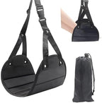 Foot Hammock for Plane Travel 8PCS Adjustable Plane Foot Rest - Portable Hammock, Long Flight Use(Black) - Image 2