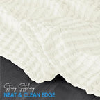 Utopia Bedding 100% Cotton Waffle Blanket Twin Size Ivory, 90x72 Inch - Image 4