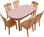 Tablecloths Oval, Plaid Pattern Printed on Elasticated Table Cover, for Business & Events Birthday Parties, Fits for 60" x 84" Oval Tables by tablecovertablecloth