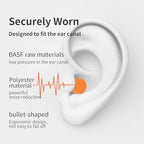 250 Pairs NRR 33dB Soft Foam Ear Plugs,38dB Noise Reduction Disposable Earplugs Bulk,for Work & Construction Site,Orange - Image 3