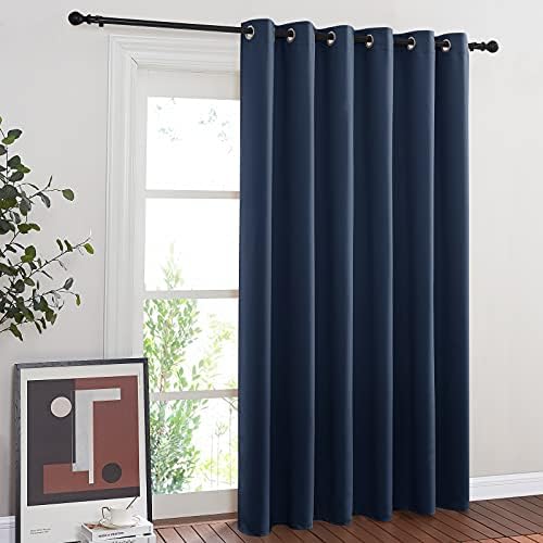 NICETOWN Bedroom Window Blackout Curtain Panel - Thermal Insulated Blackout Drape/Drapery for Loft, Guestroom (Navy, 1 Panel, 80 x 84 inch) by NICETOWN