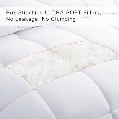 COHOME All-Season King Size Cooling Comforter Duvet Insert - White - Image 3