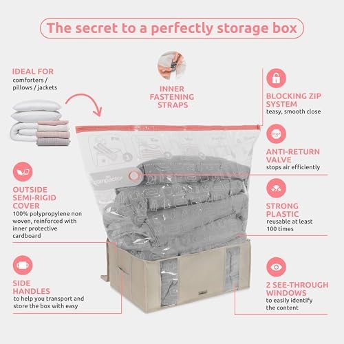 Compactor XXL Vacuum Storage Bag & Semi-Rigid Box, Closet Organizer, 210L - Image 5