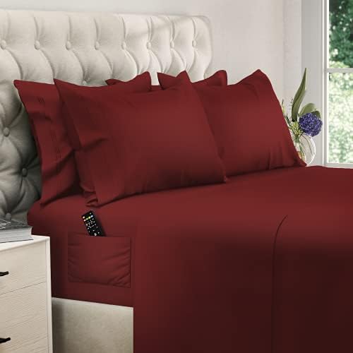 DREAMCARE California King Sheet Sets - 6 pcs Breathable Cooling Sheets by DREAMCARE