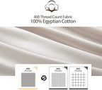 100% Egyptian Cotton King Size Pillow Protectors with Zipper Set of 4 - Image 2