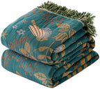 LUTBM King Throw Blanket for Bed, 100% Cotton Boho Soft Fall Blankets by LUTBMFindYourFreeSpiritatHome
