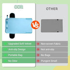 Large Light Blue Toddler Airplane Bed with Cloth Book, Portable Airplane Seat Extender Travel Bed for Kids, Soft Baby Plane Travel Essentials for Flying, Toddlers Long Flight Must Haves Footrest - Image 3