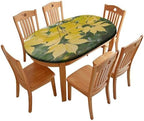 Dining Room Table Pad, Plaid Pattern Printed on Table Cloth with Elastic Fitted Edges, for Parties & Celebrations Holiday Dinners, Fits for 48" x 68" Oval Tables by tablecovertablecloth