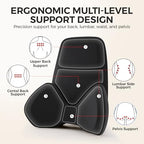 BEBAS Ergonomic Memory Foam Extended Lumbar Support Pillow for Car, Black - Image 2