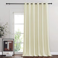 NICETOWN Blackout Sliding Glass Door Curtain, Thermal Insulated Grommet Room Darkening Window Treatment Sound Dampening for Bedroom/Living Room, Beige, W80 x L90, 1 Panel by NICETOWN