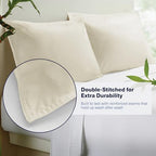 Kickoff Viscose Bamboo Pillowcase, King, Set of 2, 100% Organic Hidden Zippered Viscose Bamboo Pillow Case King Size, Cooling Pillow Cover for Hot Sleepers (20"x40", Buttercream) - Image 3