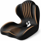 Universal Seat Cushion,Office Chair Cushion with Lumbar & Back Support for Sciatica/Tailbone Pressure Relief.Memory Foam Cushions for Gaming Chair,Car seat,Truck seat and Long Sitting Workers.Black by Unknown