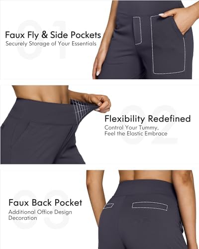 G4Free Yoga Pants for Women Wide Leg Pants with Pockets High Waisted - Image 2
