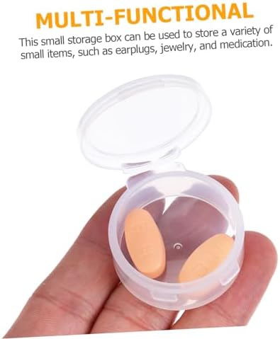 80pcs Clear Ear Plugs Case Mini Organizer Box Storage for Beads Pill and Items Tight Seal Easy to Clean Versatile Holder for Home Travel - Image 2