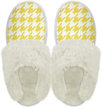 Cotton Slippers With Fluffy Edges House Slippers Non‑Slip Sole by Unknown