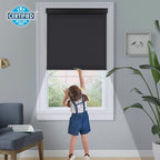 Persilux Blackout Window Shades for Home, Cordless Roller Shades with Valance, Thermal Insulated Fabric Window Blinds, UV Protection Blinds for Indoor Windows, Office and Bedroom (Black,70"W x 64"H) - Image 5