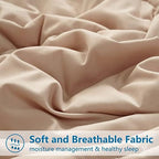 EASELAND California King Down Alternative Comforter, Beige, 96x104 - Image 4
