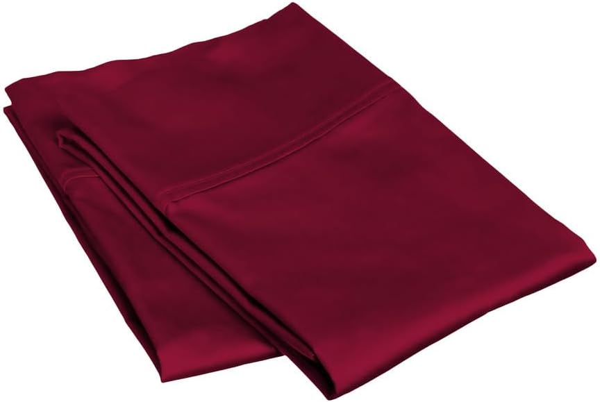 100% Pima Cotton Pillowcases – 800 Series, Ultra Soft & Cooling, Twin/Queen 20"x30", Set of 2 – Burgundy, Hotel Luxury Quality, Envelope Closure, Skin & Hair Friendly by Unknown