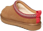 Litfun Women's Genuine Suede Fur Lined Slippers Fuzzy Winter House Shoes - Image 5