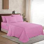 Elegant Comfort 1500 Premium Quality 6-Piece Bed Sheet Set - 18-24 Inch Extra Deep Pocket, Smart Storage Pockets, Wrinkle Free Ultra Soft 6PC Extra Deep Pocket Sheets, California King, Light Pink - Image 3