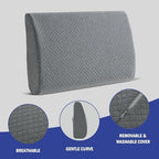 HOMBYS Lumbar Support Pillow for Recliner Chair, Memory Foam Back Support Cushion for Elderly,Extra Large Lumbar Support Pillow,Thick Backrest for Home Reading (Grey, 20“x13.5"x5") - Image 5