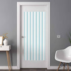 Window Privacy Film Frosted, Teal Blue Stripes Non-Adhesive Static Cling Window Tint, Modern Vertical Striped Minimalist Insulated Windows Frosted Films for Living Room, 35.4 x 78.7 Inches - Image 3