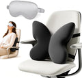 Memory Foam Lumbar Support Pillow,Back Support for Office Chair,Back Pillow for Chair,Lower Back Cushion for Desk Chair,Computer Chair,Gaming Chair and Car Seat,Washable Cover (Enhanced Black) by FoKon