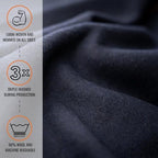 Arcturus Tahoe Wool Bed Blanket | Soft, Breathable Wool Blanket for Year-Round Comfort - Queen Size (90"x 96") | Thick, Washable & Warm (Navy Blue) - Image 2