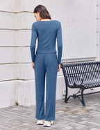 Ekouaer Two Piece Sets for Women Fall Lounge Sets Casual Matching Outfits - Image 2