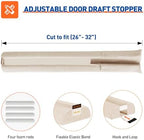 MAGZO Under Door Draft Stopper, 32 Inch Adjustable Door Gap Filler, White - Image 5