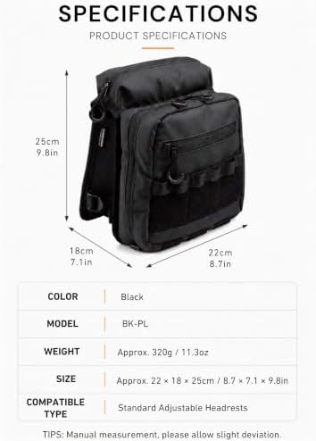 camping moon Car Headrest Pillow with Storage Car Seat Headrest Organizer - Image 6
